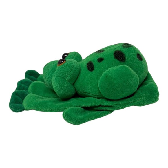 Plush Creations Green Spotted Frog Glove Puppet Stuffed Animal Plush Toy 1993 - Picture 2 of 9